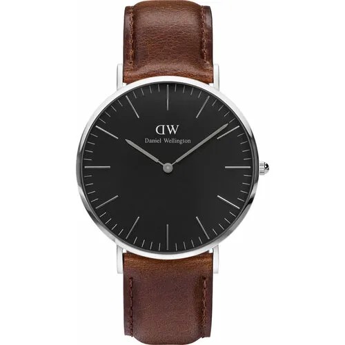 Наручные часы Daniel Wellington, коричневый, черный