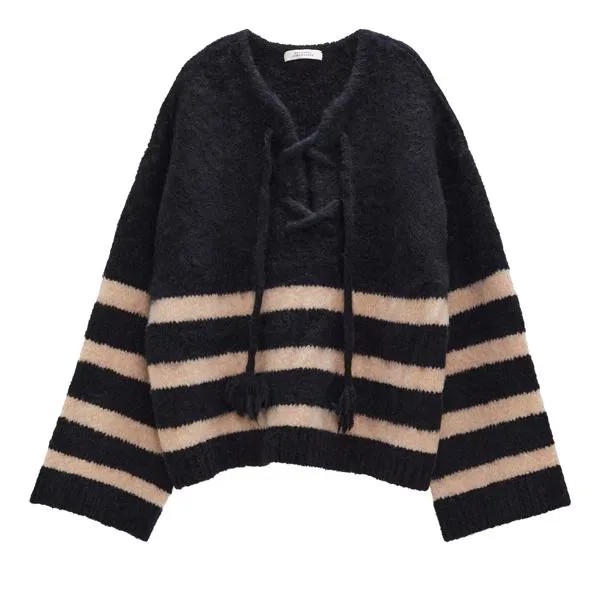 Пулловер fluffy love pullover 093 black cream mix Dorothee Schumacher, черный