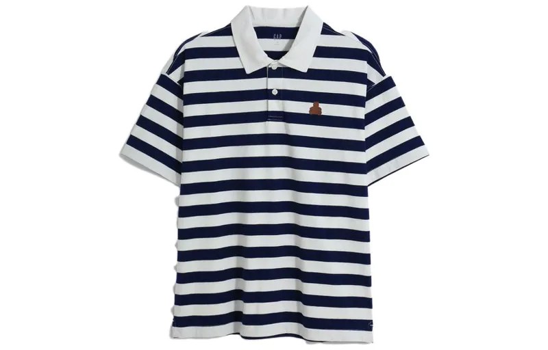 Рубашка-поло унисекс GAP, цвет Blue with White Lettering