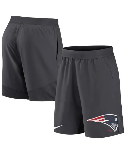 Мужские эластичные спортивные шорты New England Patriots антрацитового цвета Nike