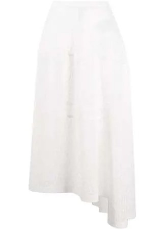 Jil Sander юбка миди асимметричного кроя в технике кроше