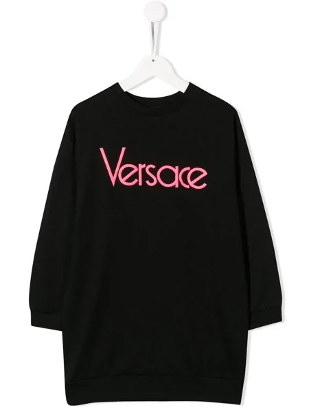 Versace Kids платье-толстовка с логотипом