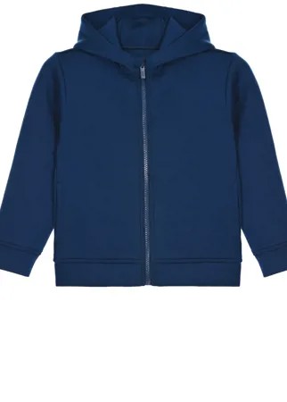 Синяя куртка с бархатистым лампасом Emporio Armani детская