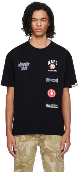 Черная футболка с принтом Aape By A Bathing Ape, цвет Black