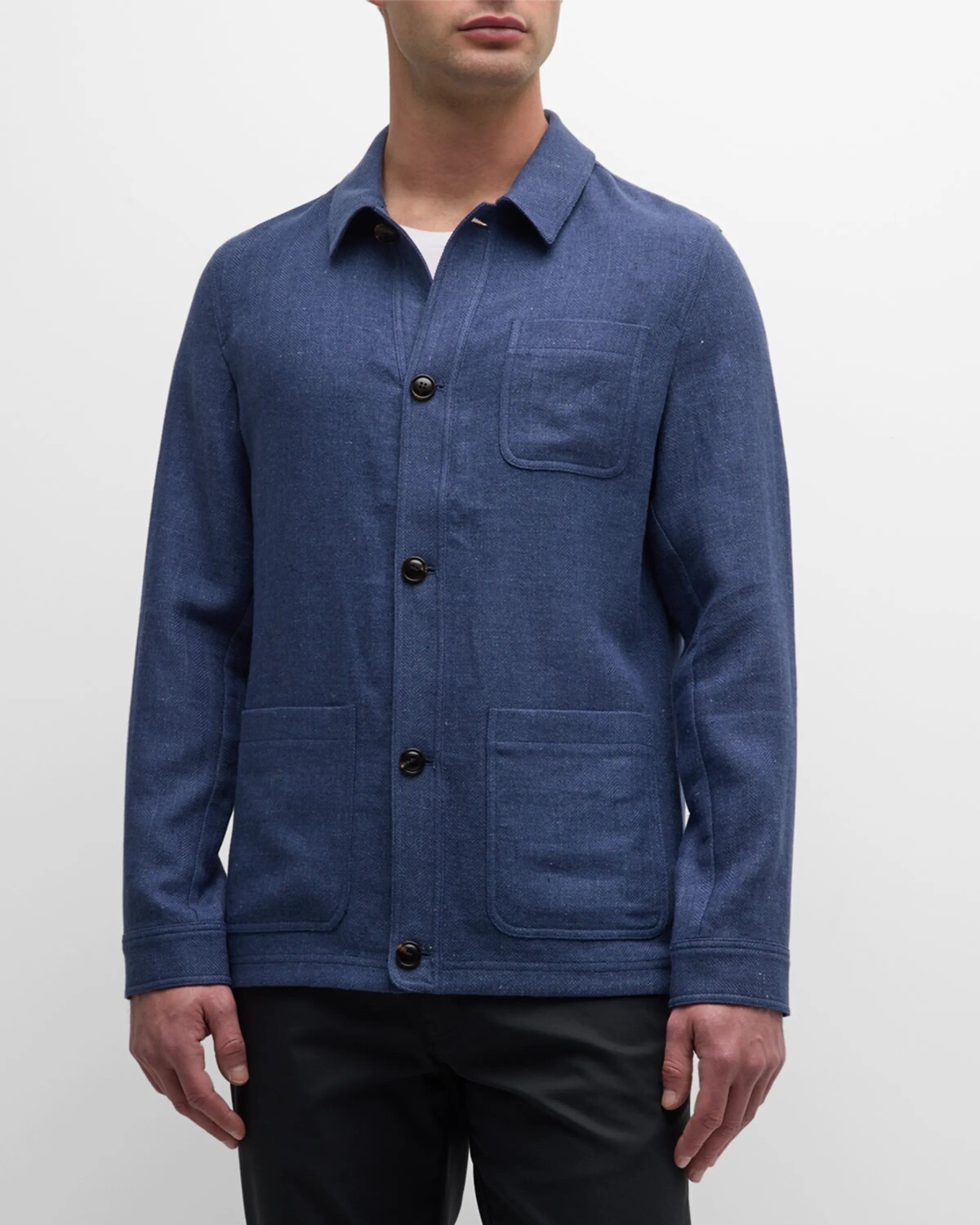 Мужское льняное пальто Solstice Chore Peter Millar, цвет Blue Pearl