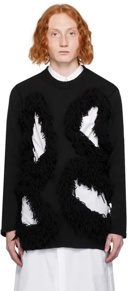 Черный свитер с бахромой Comme des Garçons