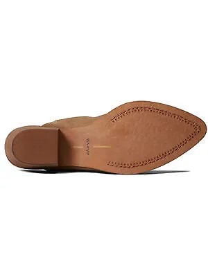 DOLCE VITA Женские коричневые кожаные туфли-мюли без шнуровки на каблуке Shiloh с наборным каблуком 9