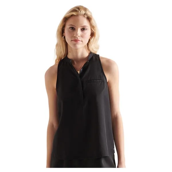 Рубашка Superdry Tencel Sleeveless, черный