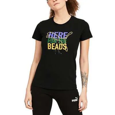 Женская футболка Puma Here For The Beads с круглым вырезом и короткими рукавами, размер S