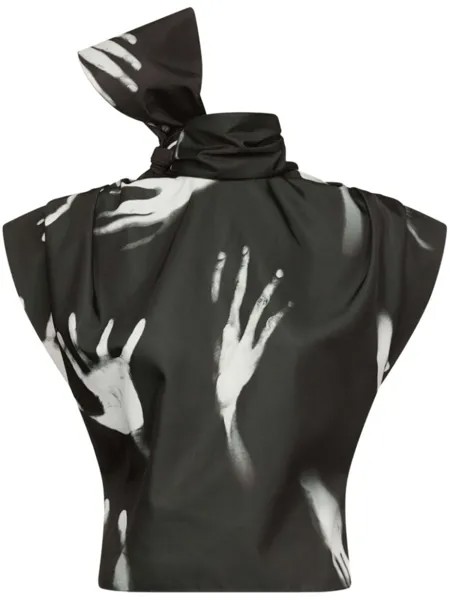 AREA топ Handprint без рукавов, черный