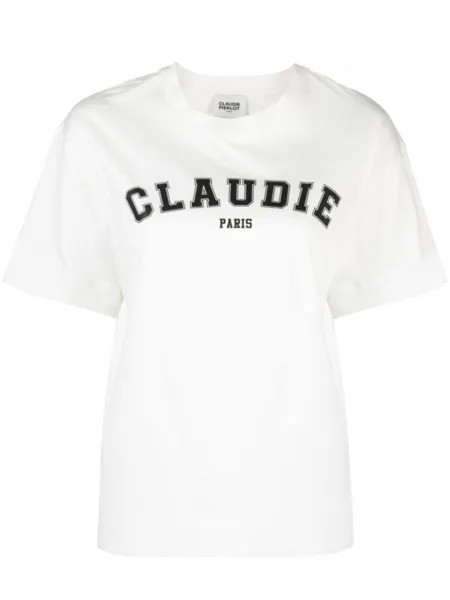 Claudie Pierlot футболка с логотипом, белый