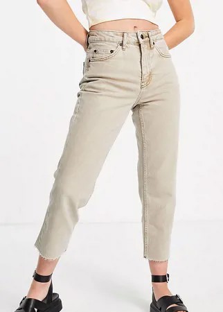 Прямые джинсы песочного цвета Topshop Petite-Светло-бежевый цвет