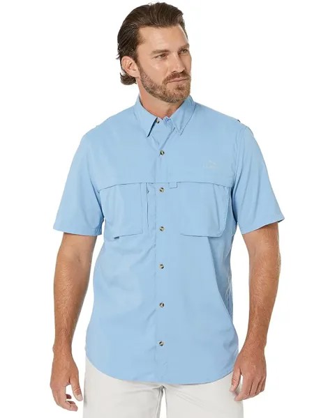 Рубашка L.L.Bean Tropicwear Shirt Short Sleeve - Tall, синий