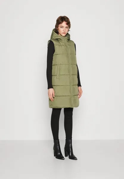 Жилет Pieces PCBEE NEW LONG PUFFER, цвет deep litchen  green