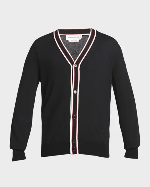 Мужской кардиган с планкой с тесьмой Alexander McQueen