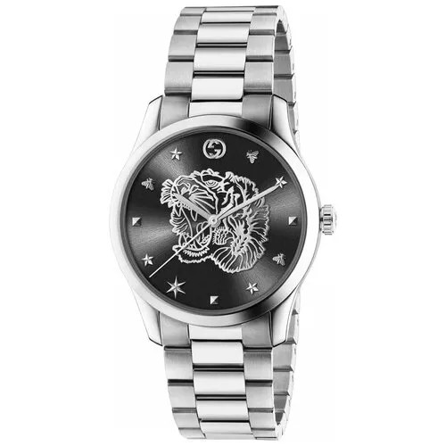 Наручные часы GUCCI мужские Наручные часы Gucci YA1264125 кварцевые, серебряный, черный