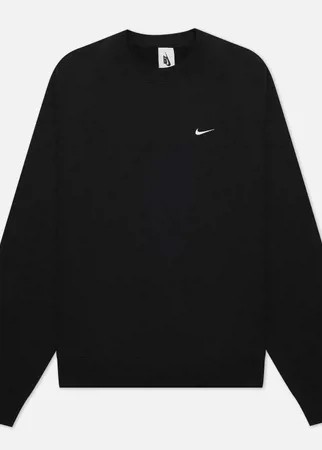 Мужская толстовка Nike NRG Solo Swoosh Crew Fleece, цвет чёрный, размер M