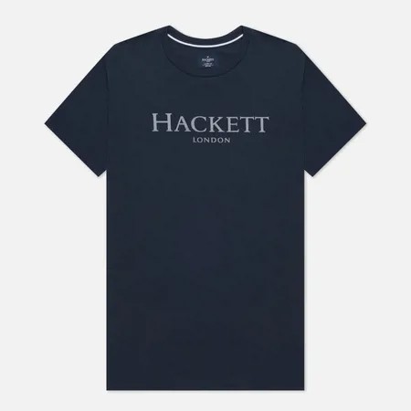 Мужская футболка Hackett London Logo, цвет синий, размер XXL