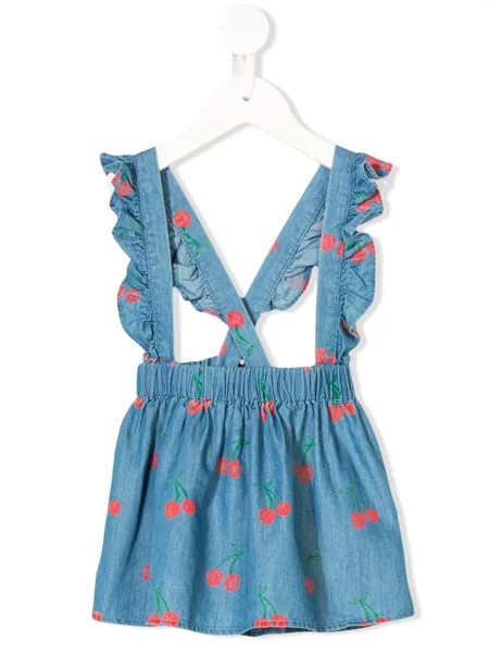 Stella McCartney Kids джинсовый сарафан с принтом