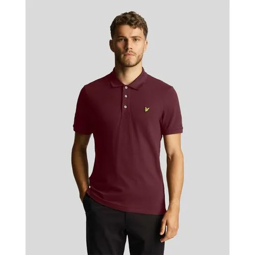Поло Lyle & Scott Plain Polo Shirt, размер S, бордовый/темно-красный