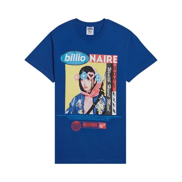 Футболка Billionaire Boys Club Cyberpunk Short-Sleeve 'Solidate Blue', синий