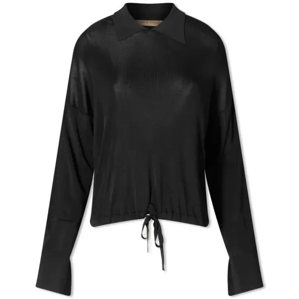Кофточка-поло Aya Muse Drawstring, черный