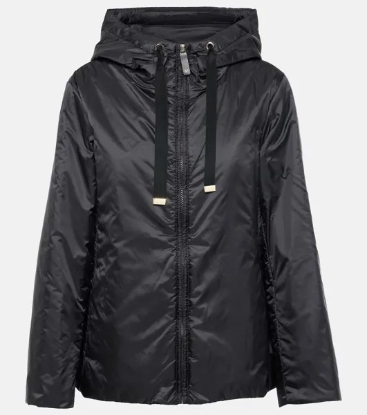 Дождевик Greenh из холщовой ткани с покрытием Max Mara, черный