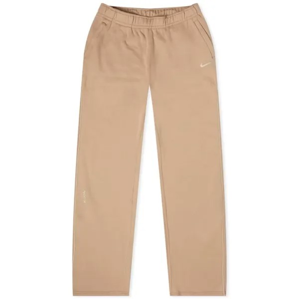 Брюки Nike Nocta Cardinal Stock Open Hem Fleece Unisex, темно-бежевый