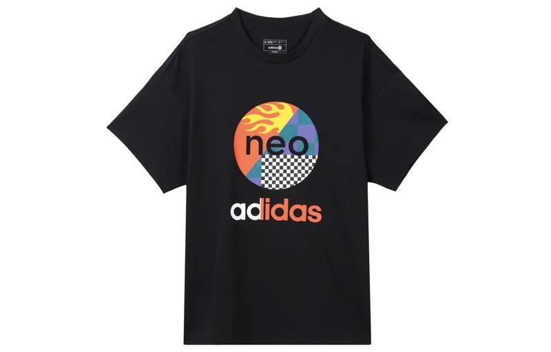 Футболка унисекс черная Adidas Neo, черный