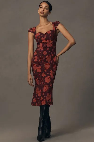 Платье Maeve Cecily Fit & Flare Sweetheart, темно-красный