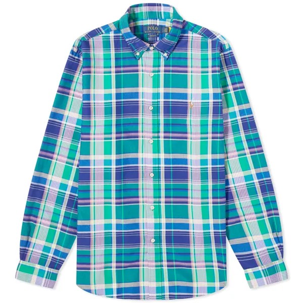 Рубашка Polo Ralph Lauren Check Oxford, цвет Green & Navy Multi