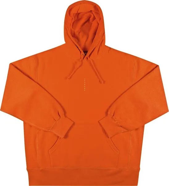 Толстовка Supreme Micro Logo Hooded Sweatshirt 'Burnt Orange', оранжевый