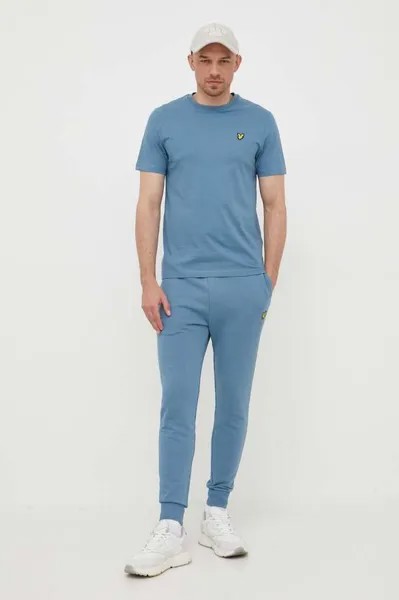 Хлопковые спортивные брюки Lyle & Scott, синий