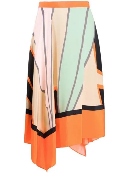 DVF Diane von Furstenberg юбка с асимметричным подолом
