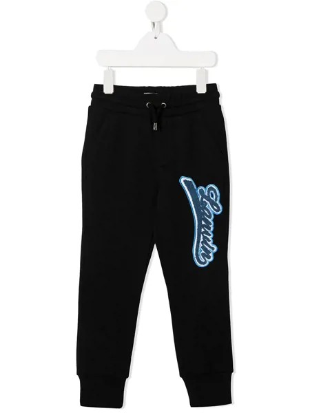 LANVIN Enfant спортивные брюки с кулиской и логотипом