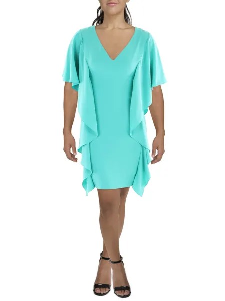 Женское платье прямого кроя длиной до колена Georgette Lauren Ralph Lauren, цвет Turquoise