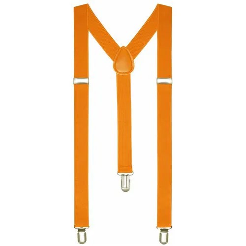 Подтяжки 2beMan, текстиль, металл, для мужчин, длина 100 см., оранжевый