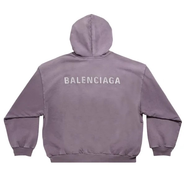 Худи среднего кроя Balenciaga Фиолетовый