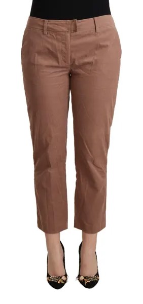 Брюки CNC COSTUME NATIONAL Коричневые хлопковые зауженные укороченные укороченные брюки IT42/US8/M Рекомендуемая розничная цена: 500 долларов США.