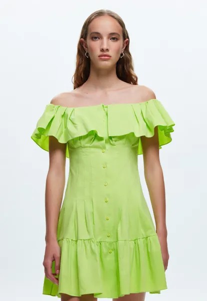 Летнее платье adL, зеленый неон