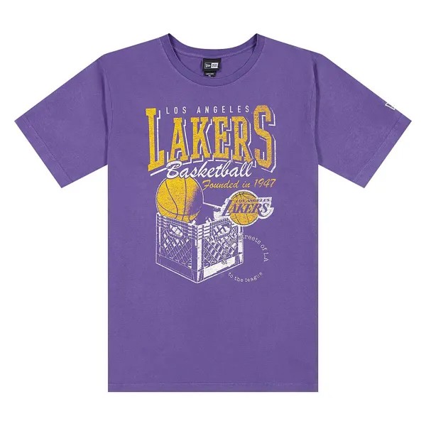 Футболка NBA LOS ANGELES LAKERS RETRO CRATE T-SHIRT New Era, цвет Lila