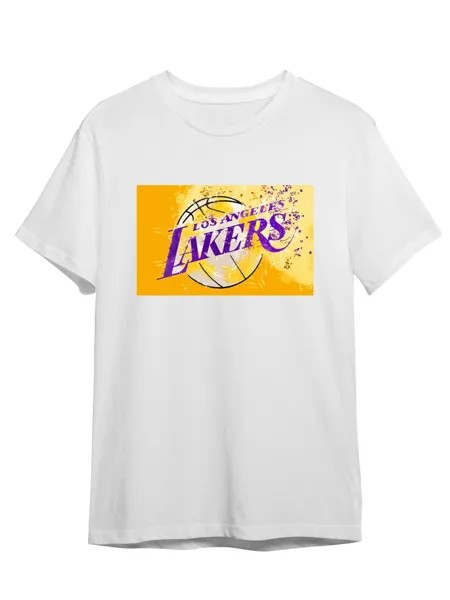 Футболка унисекс СувенирShop Баскетбол/NBA/LA Lakers 14 белая L (48-50)