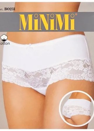 MiNiMi Трусы Трусы-шорты средней посадки с кружевом, размер 54/3XL, телесный (nudo)