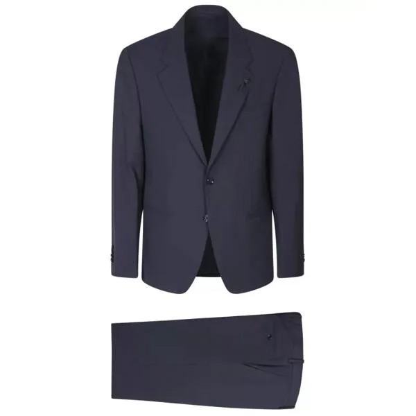 Костюм blue wool suit Lardini, синий