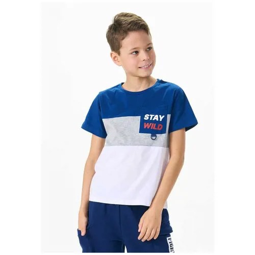 Фуфайка (футболка) детская для мальчиков колор-блок SS22C92001642
