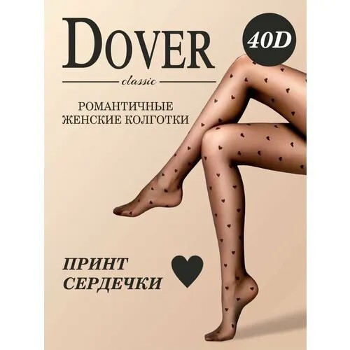 Колготки Dover Колготки женские фантазийные Dover 40 Den/Черный/тканый узор 