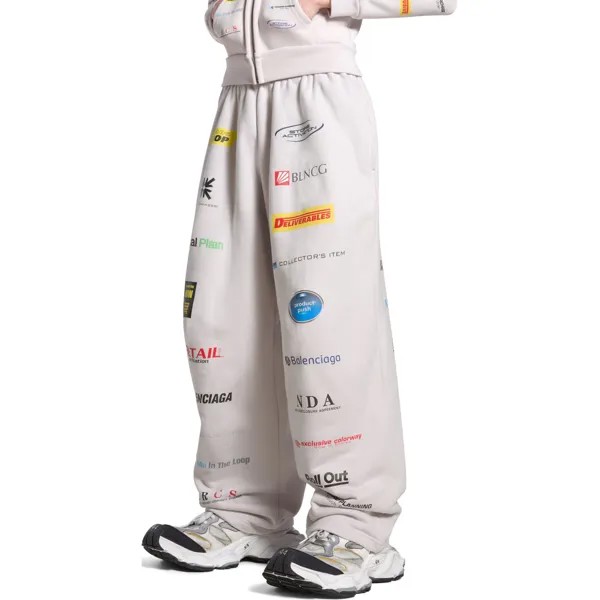 Трикотажные спортивные штаны женские Off White Balenciaga