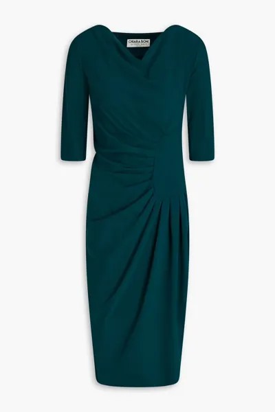 Плиссированное платье Francesca из джерси Chiara Boni La Petite Robe, темно-зеленый
