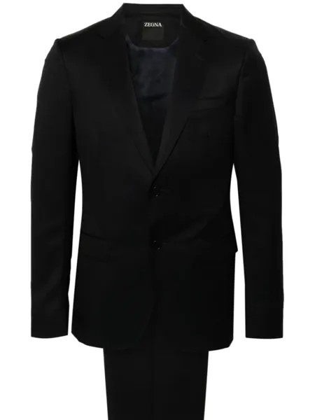 Zegna костюм с однобортным пиджаком, синий