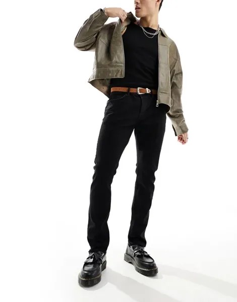Черные джинсы скинни AllSaints Rex